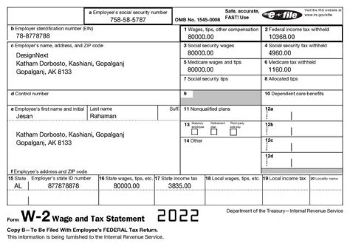 Does W-2 show wage?